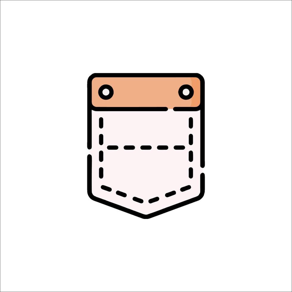 Pocket icon, line icon, illustration vector
