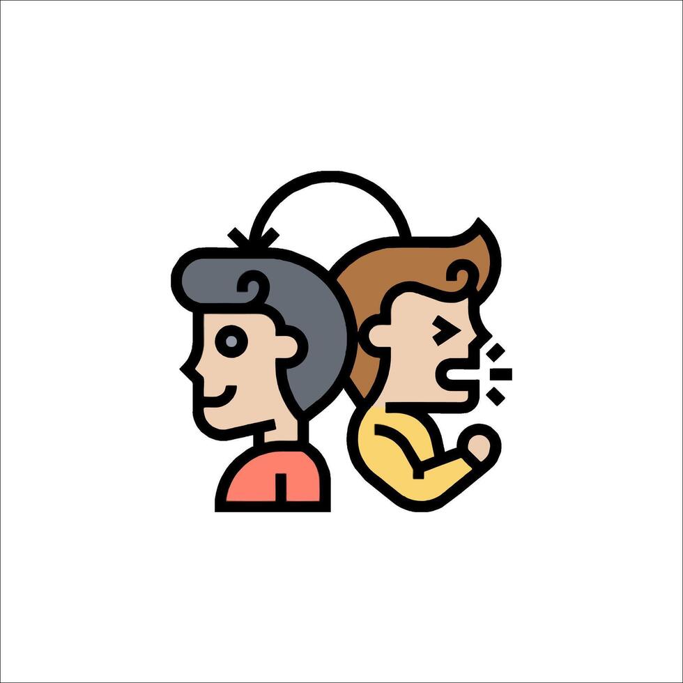 Two people are talking to each other in a line vector