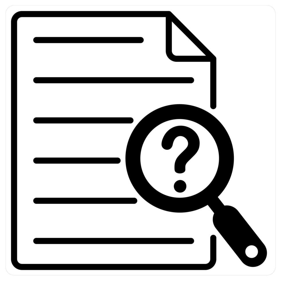 Missing File icon concept in black duo line color vector