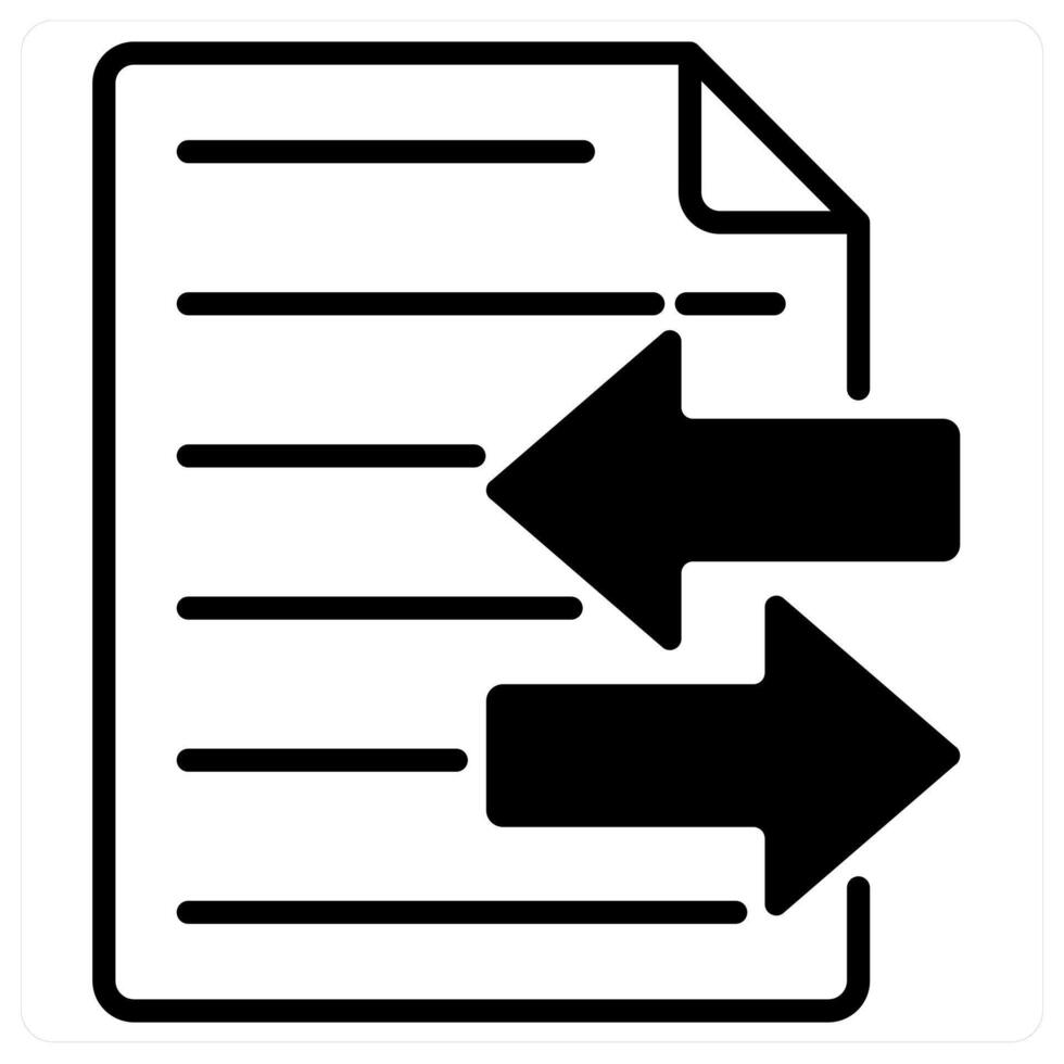 File Transfer icon concept in black duo line color vector