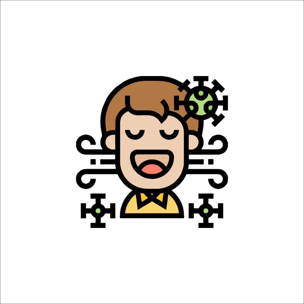 A man with a headache icon vector
