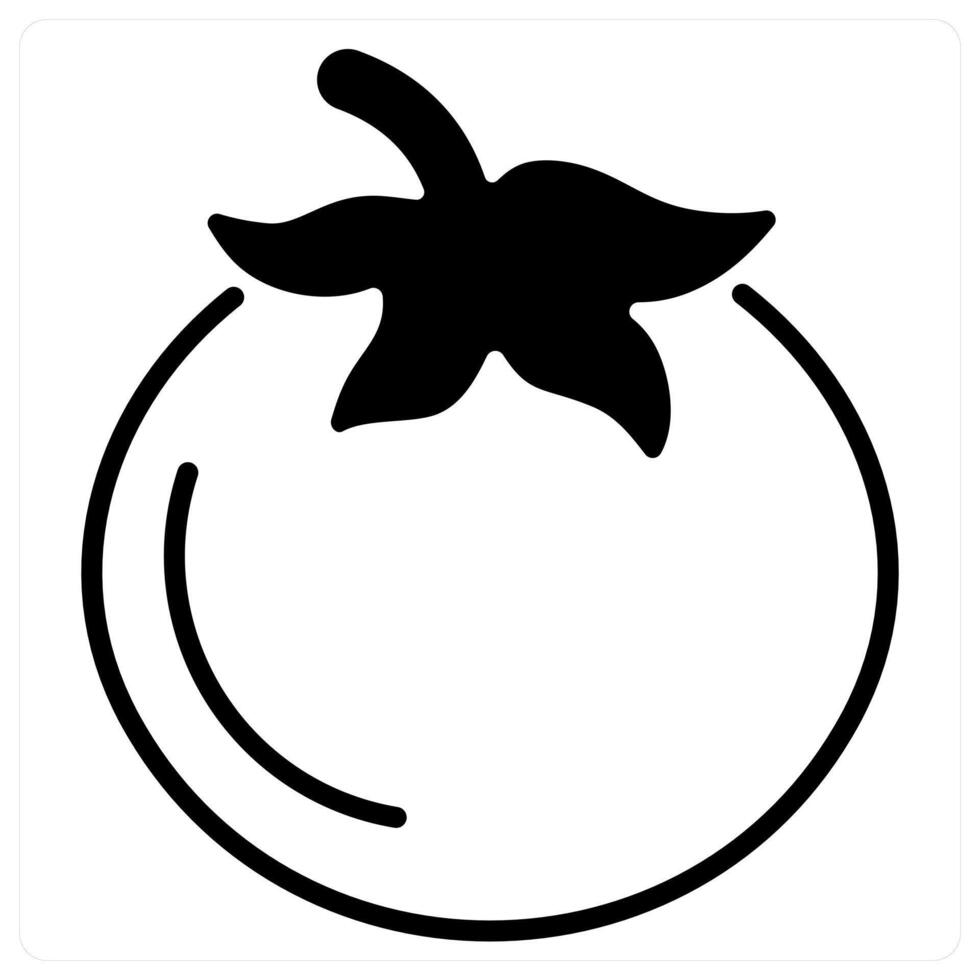 Tomato icon concept in black duo line color vector