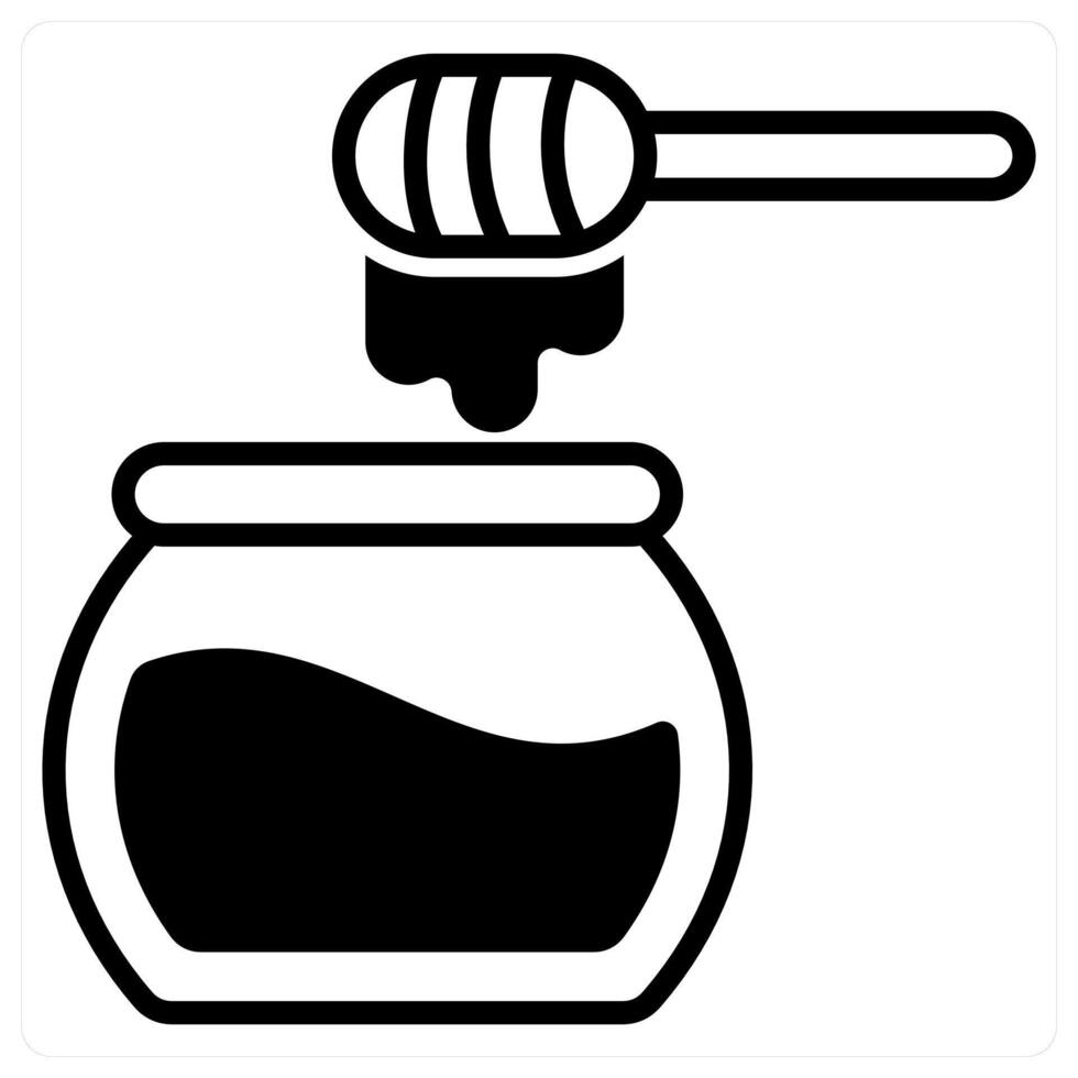 Honey icon concept in black duo line color vector