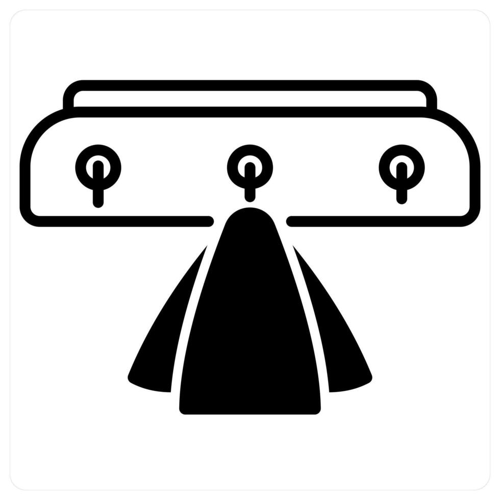 Wall Hook icon concept in black duo line color vector