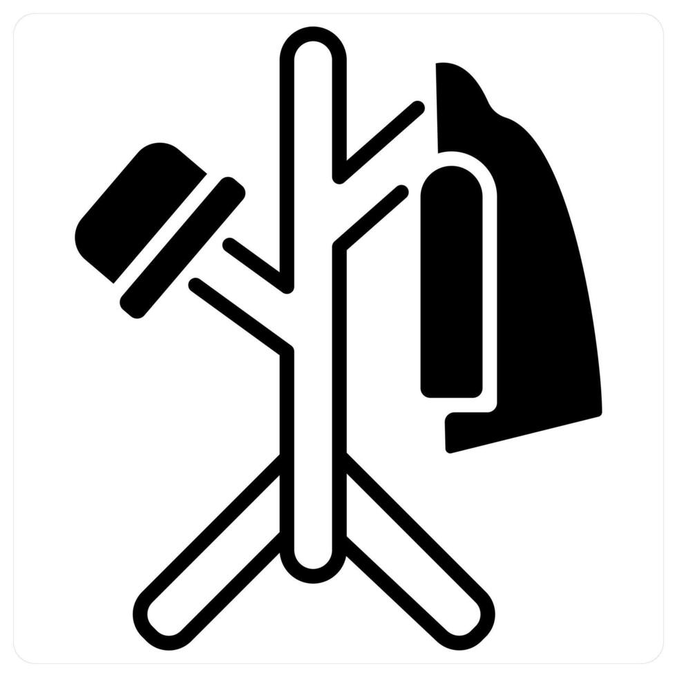 Hanger Stand icon concept in black duo line color vector
