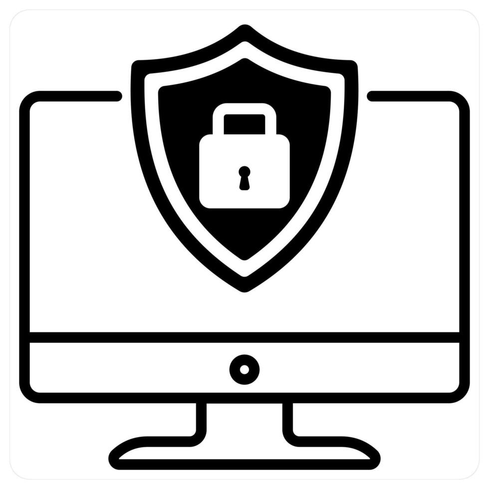 Gdpr Shield icon concept in black duo line color vector