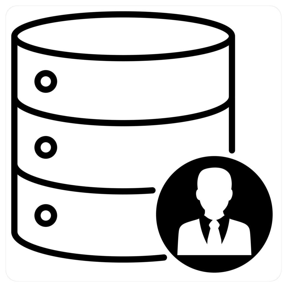 User Data icon concept in black duo line color vector