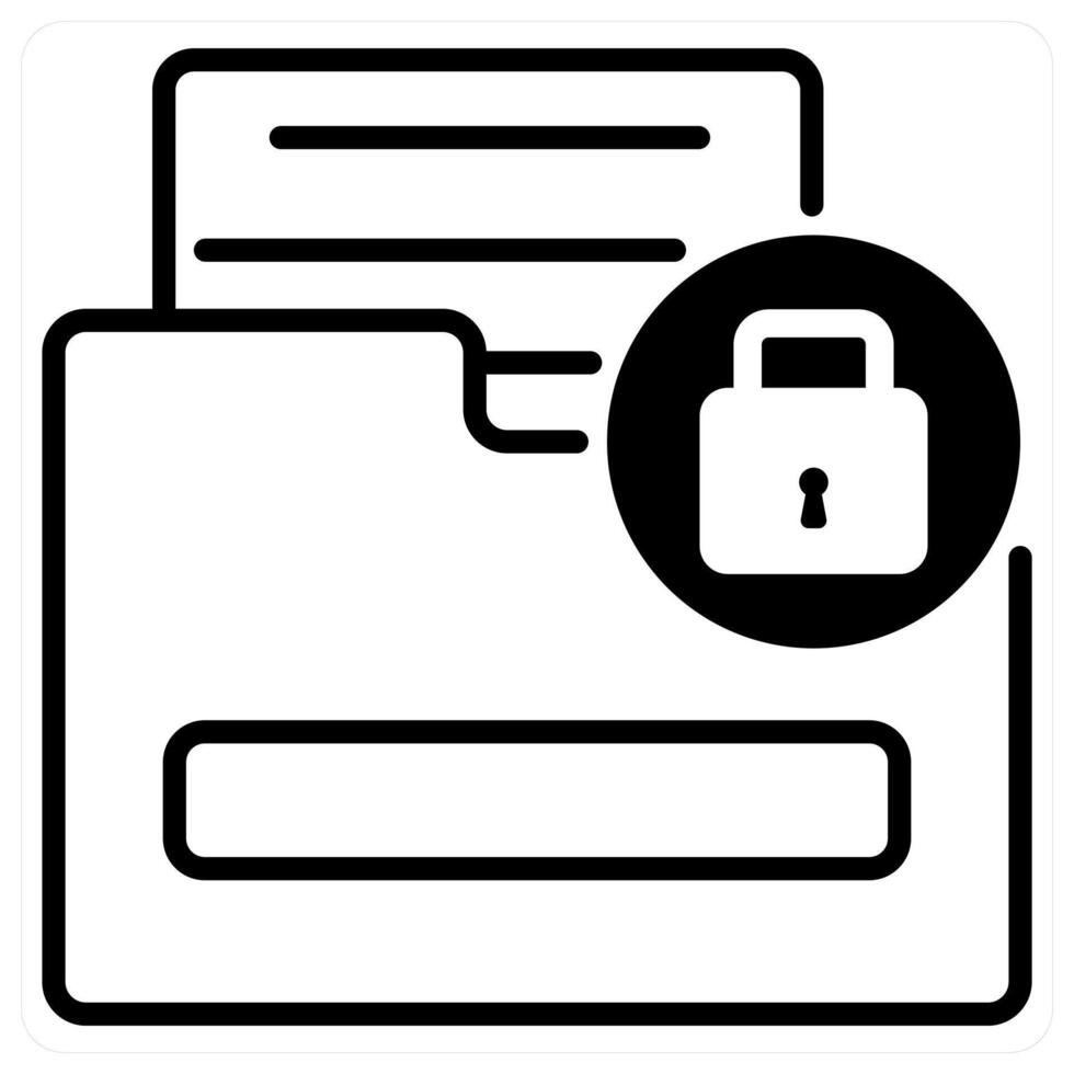 Sensitive Information icon concept in black duo line color vector