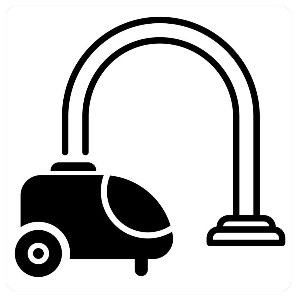 Vacuum Cleaner icon concept in black duo line color vector