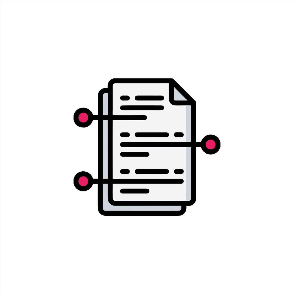 A document icon with a red dot on it vector