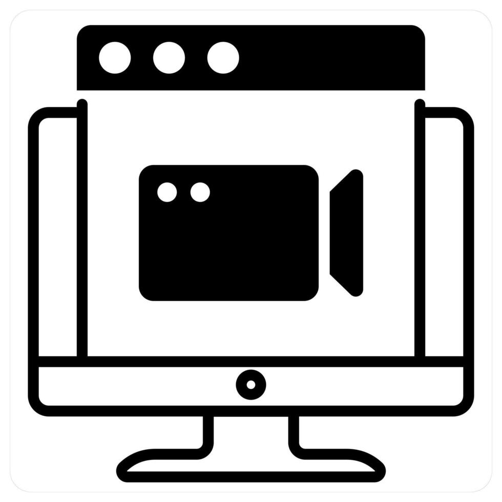 Website icon concept in black duo line color vector