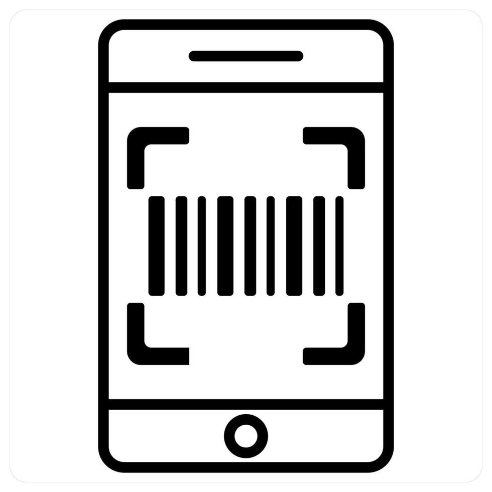 Scan icon concept in black duo line color vector