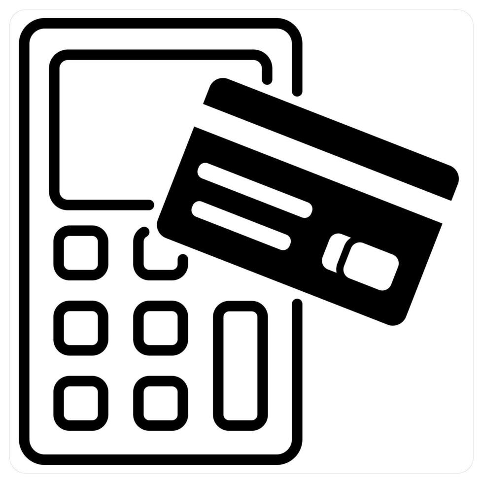 Contactless icon concept in black duo line color vector