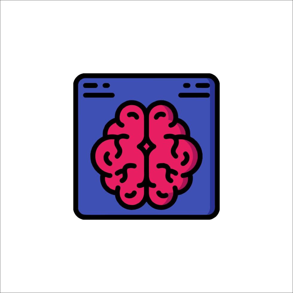 A brain icon on a white background vector