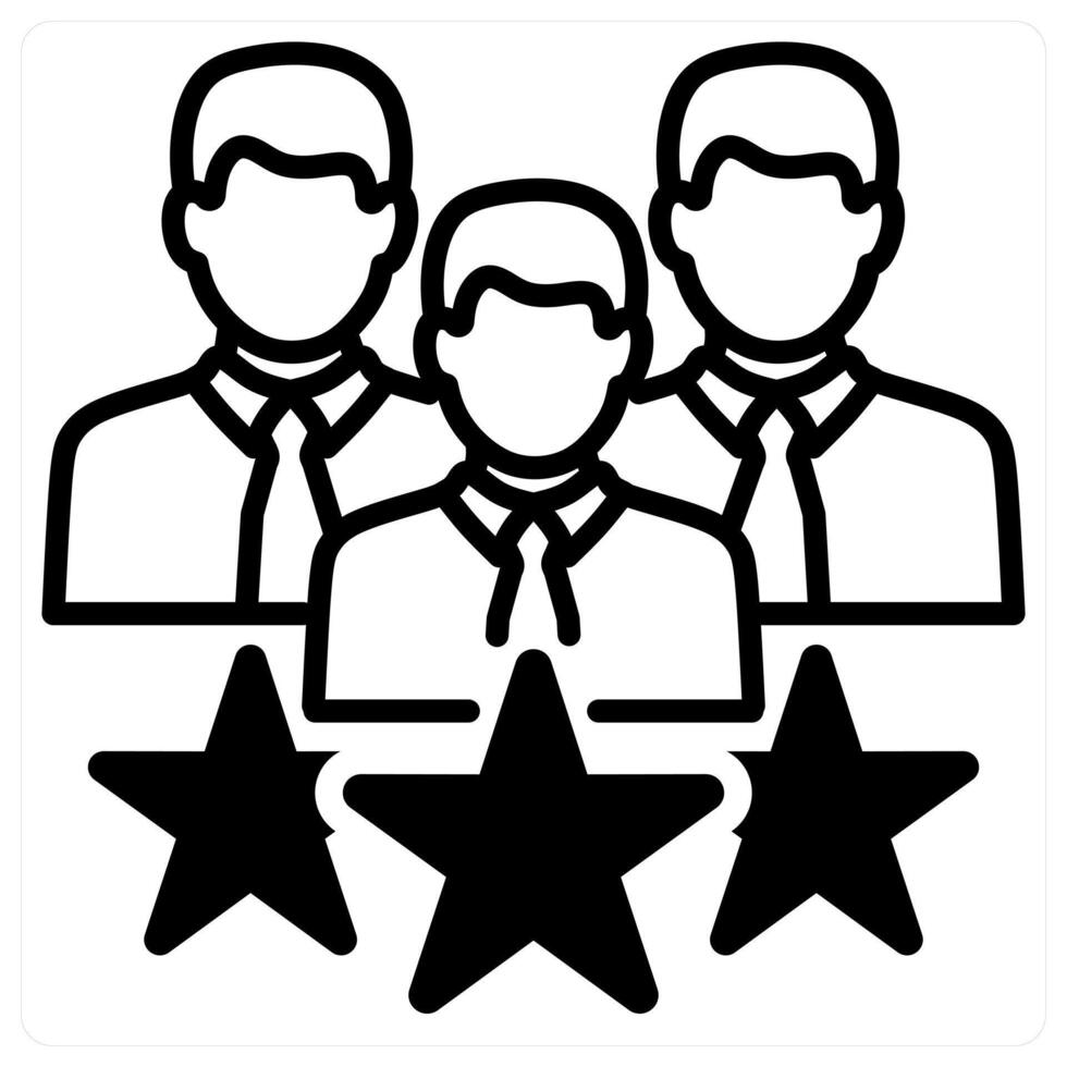Customer Satisfaction icon concept in black duo line color vector