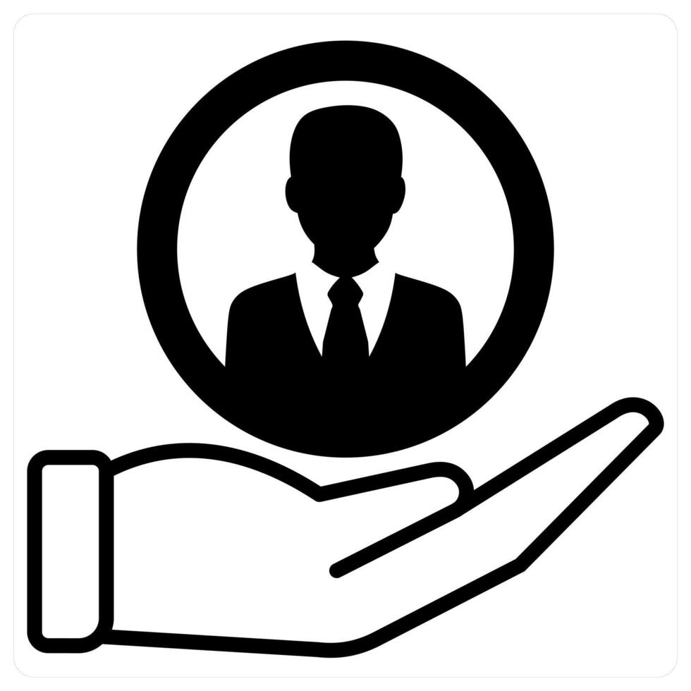 Client icon concept in black duo line color vector