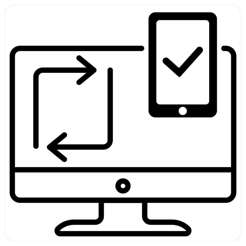 Phone Sync icon concept vector