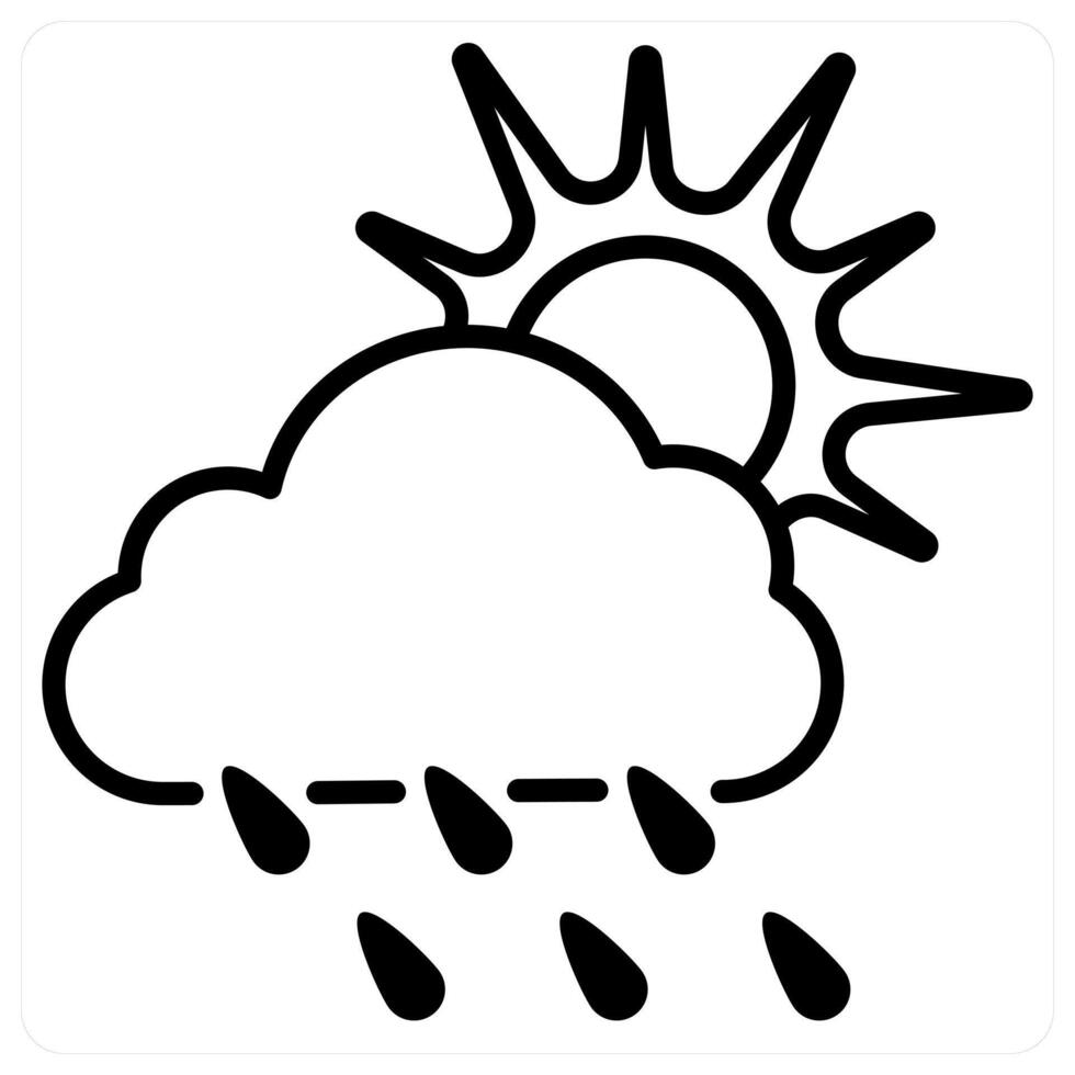 Cloudy And Rain icon concept vector