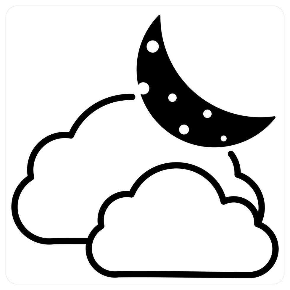 Cloudy Night icon concept vector