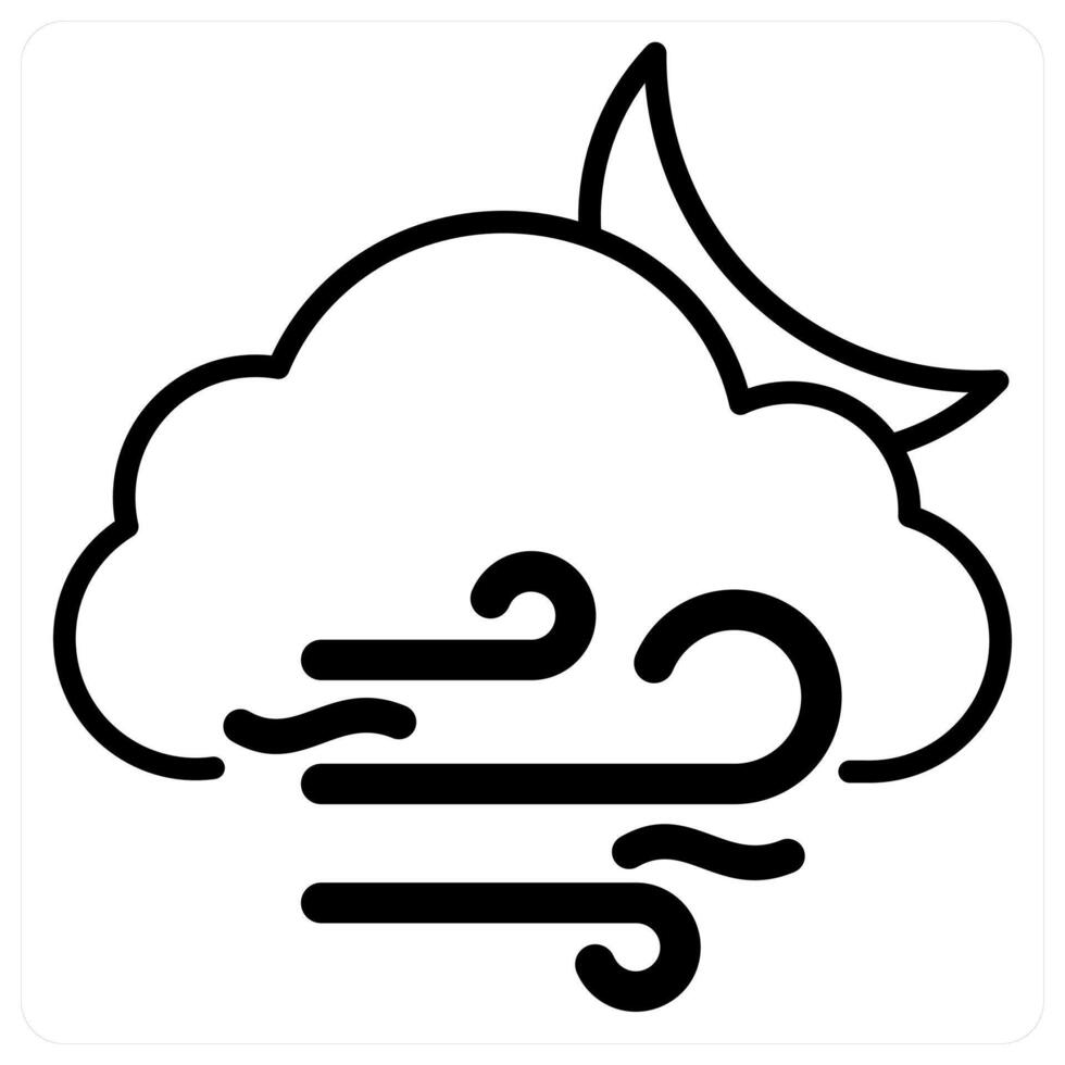 Windy Night icon concept vector