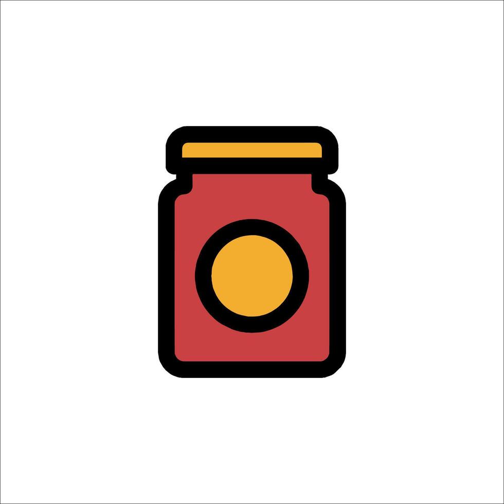A jar of jam icon on a white background vector