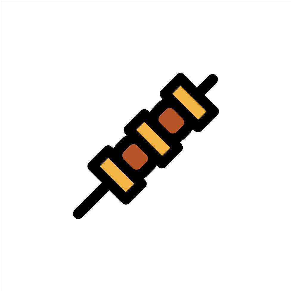A flat icon of a resistor vector