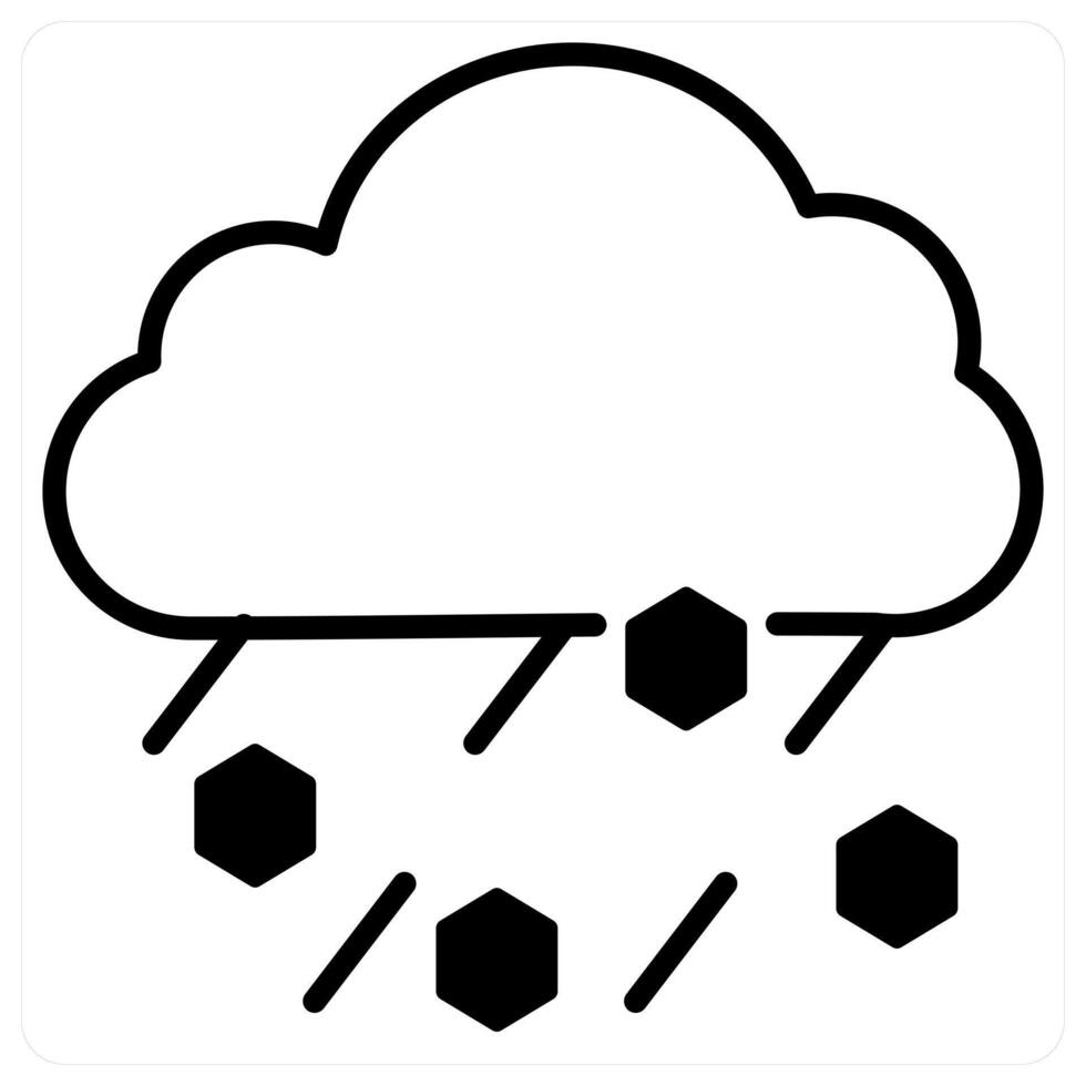 Rain with Snow icon concept vector