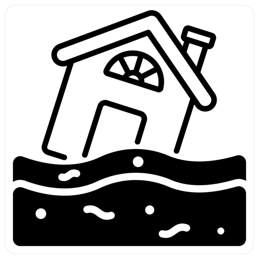 Flooding icon concept vector