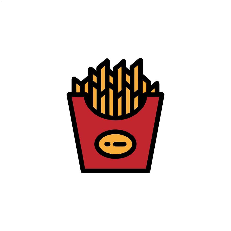 French fries icon illustration vector