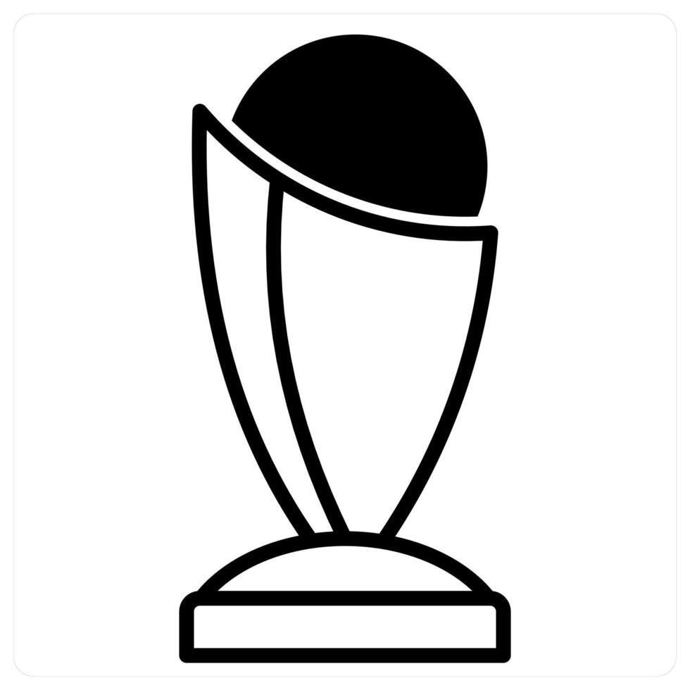 Trophy and goal icon concept in black duo line color vector
