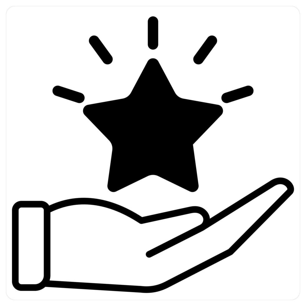 Reward icon concept in black duo line color vector