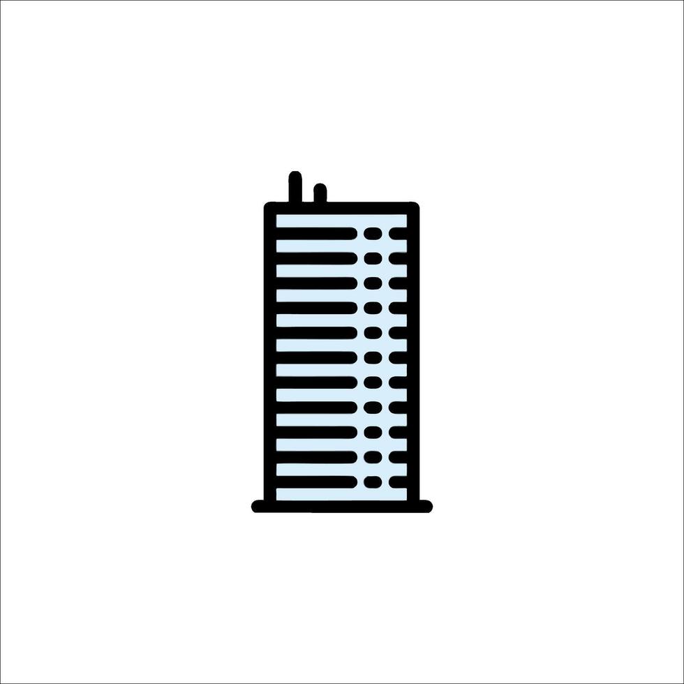 A building icon on a white background vector