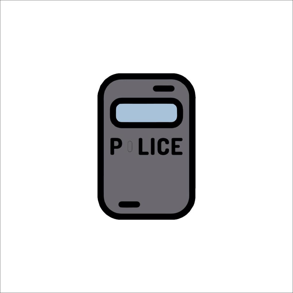 A police car with the word pice on it vector