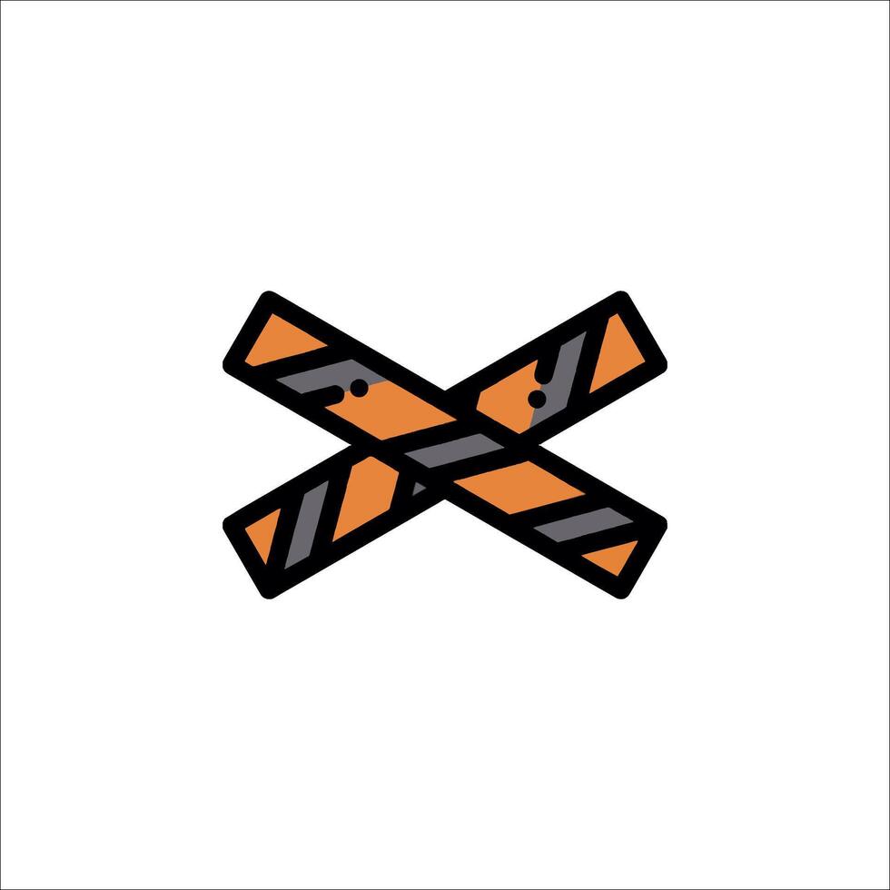 Crossed lines icon illustration vector