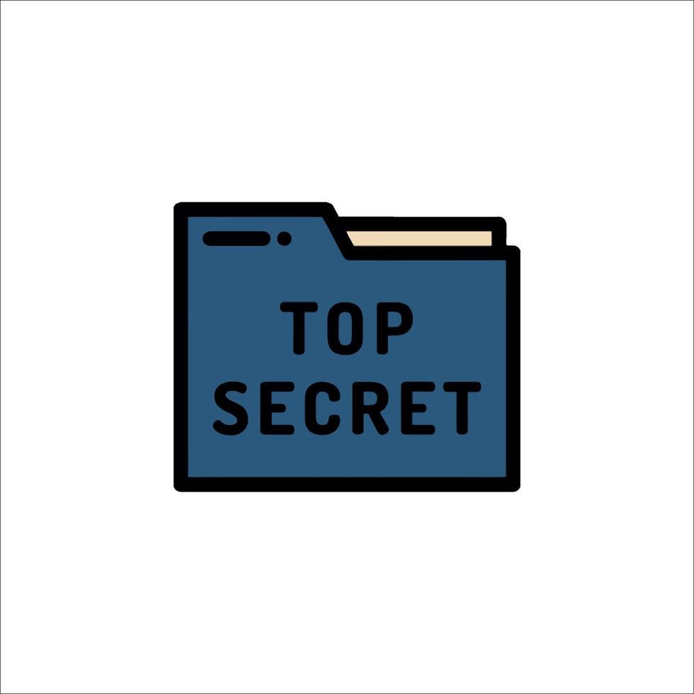 Top secret folder icon illustration vector