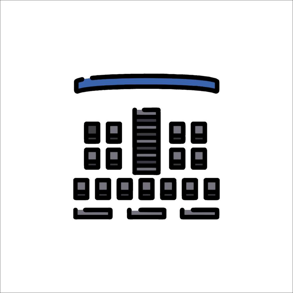 A computer keyboard icon on a white background vector