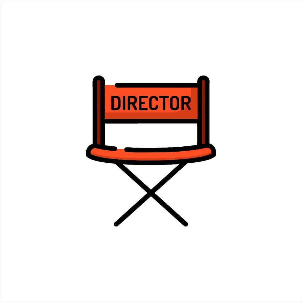 Director chair icon vector