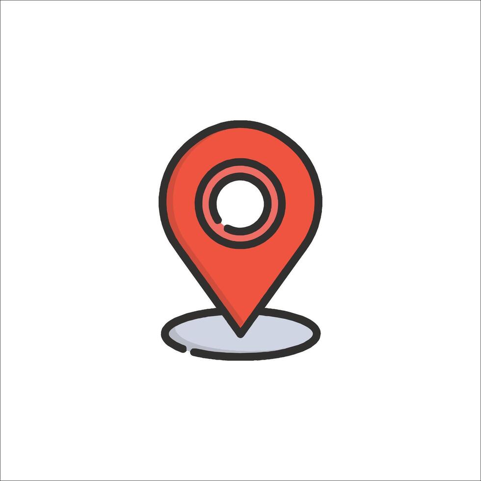 A location marker icon on a white background vector