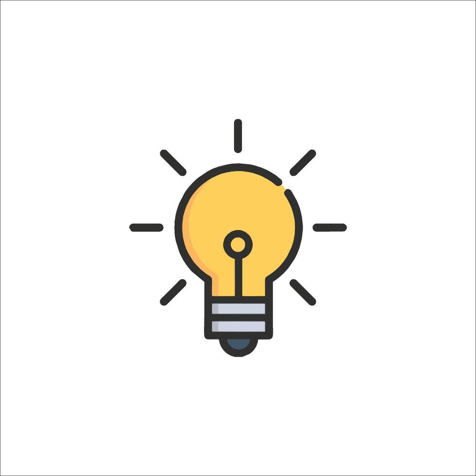 A light bulb icon on a white background vector