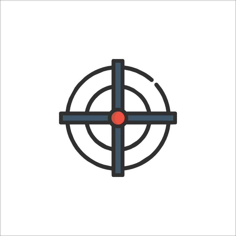 A target with a cross in the center of it vector