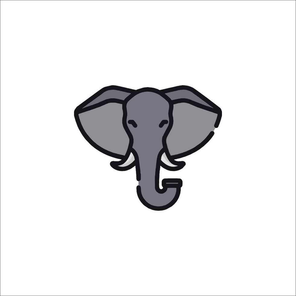 An elephant head icon on a white background vector