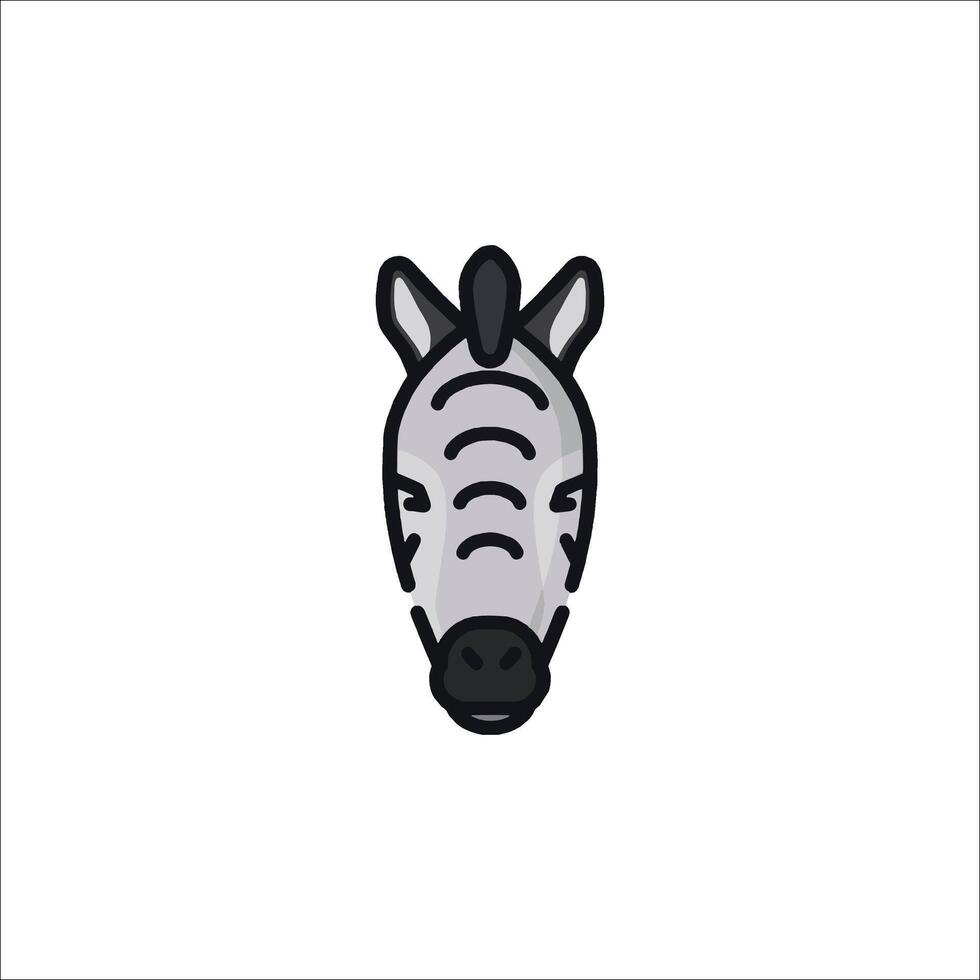 A zebra head icon on a white background vector