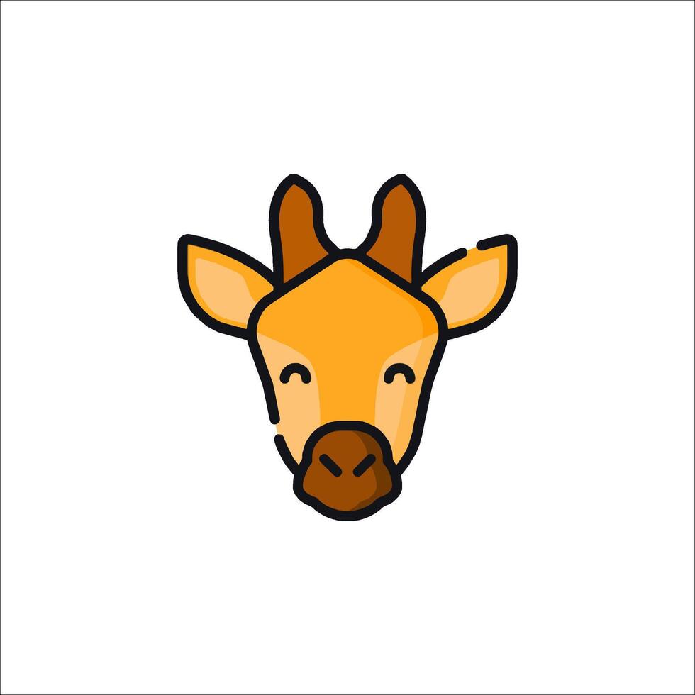 A giraffe head icon on a white background vector