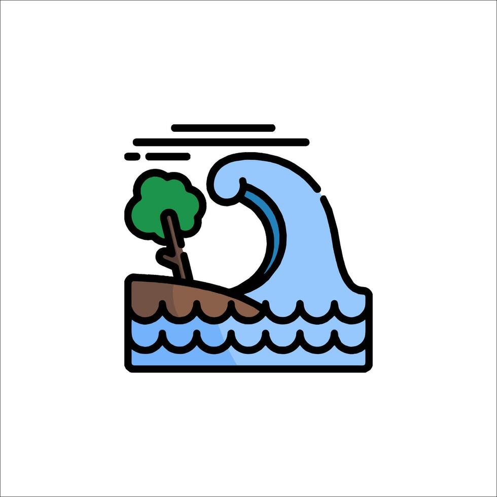 Ocean wave, wave, wave icon illustration vector