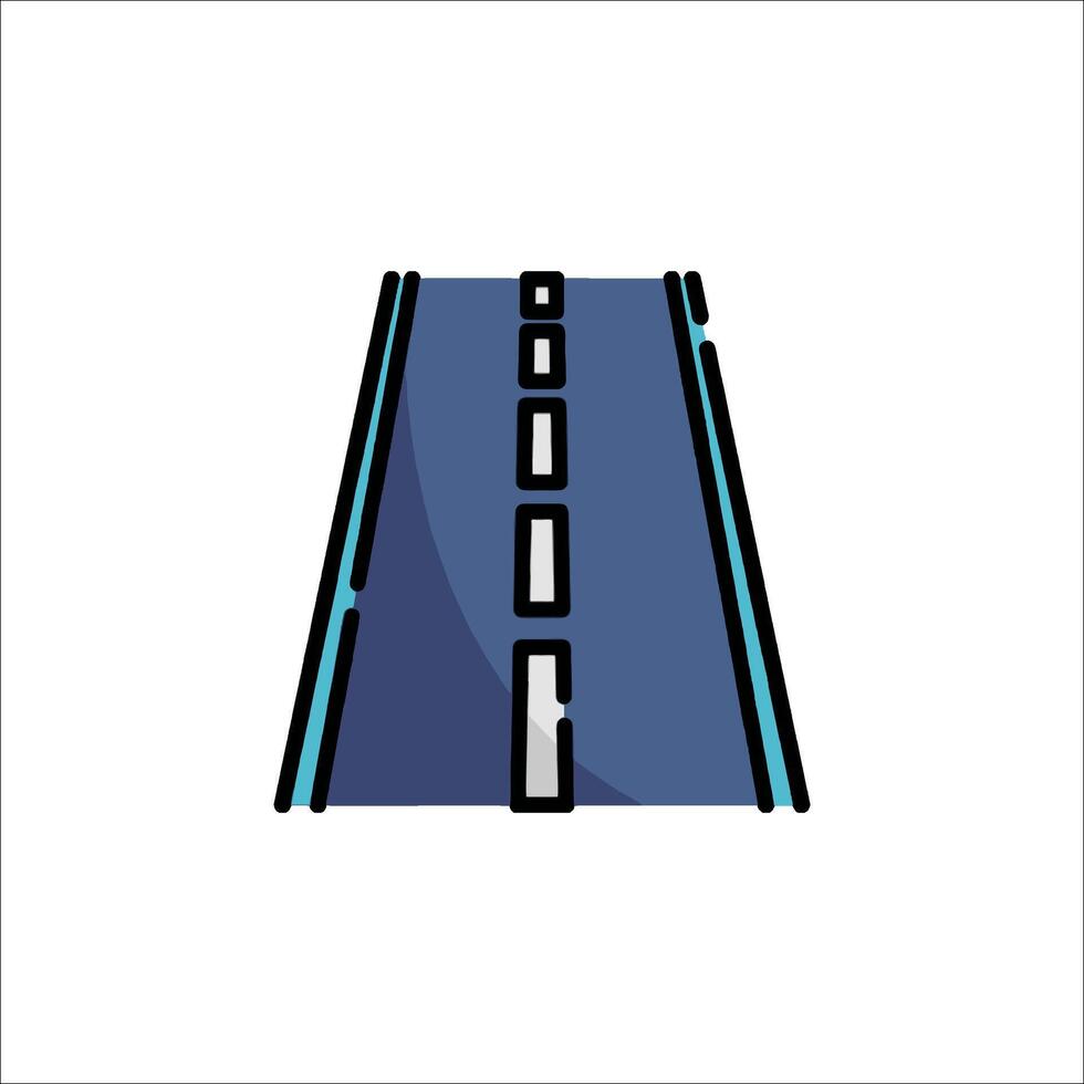 An illustration of a road with a white background vector