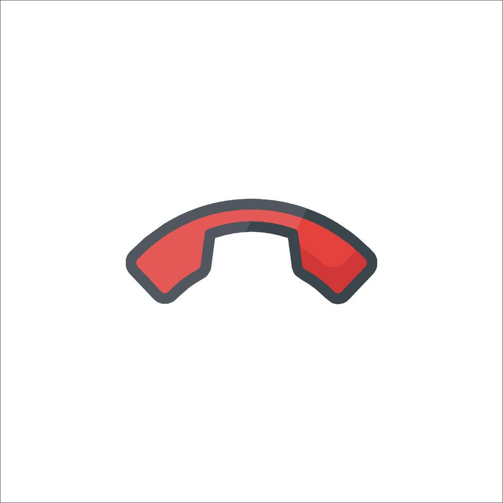 A red phone icon on a white background vector