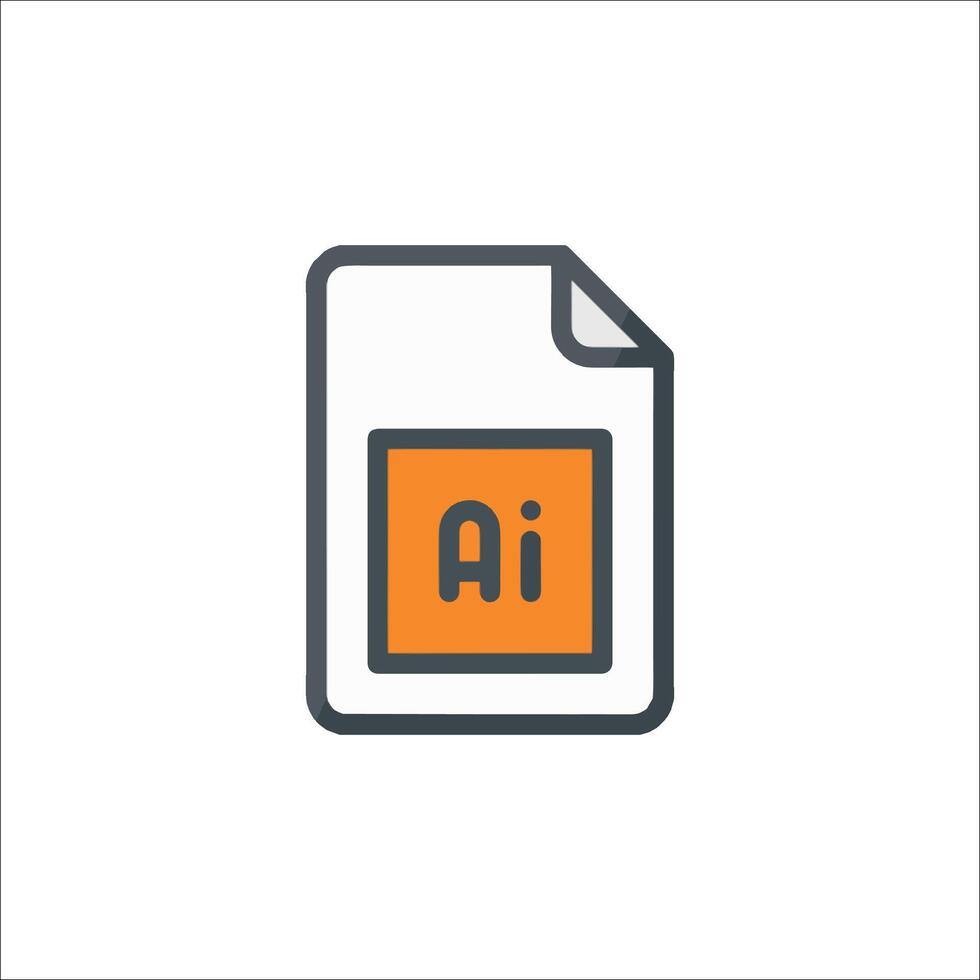 Adobe illustrator ai icon illustration vector