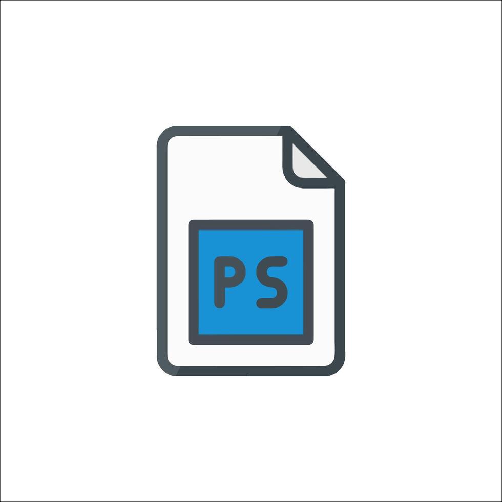 Ps file icon illustration vector