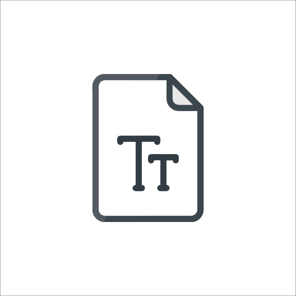 A file icon with the letter t vector