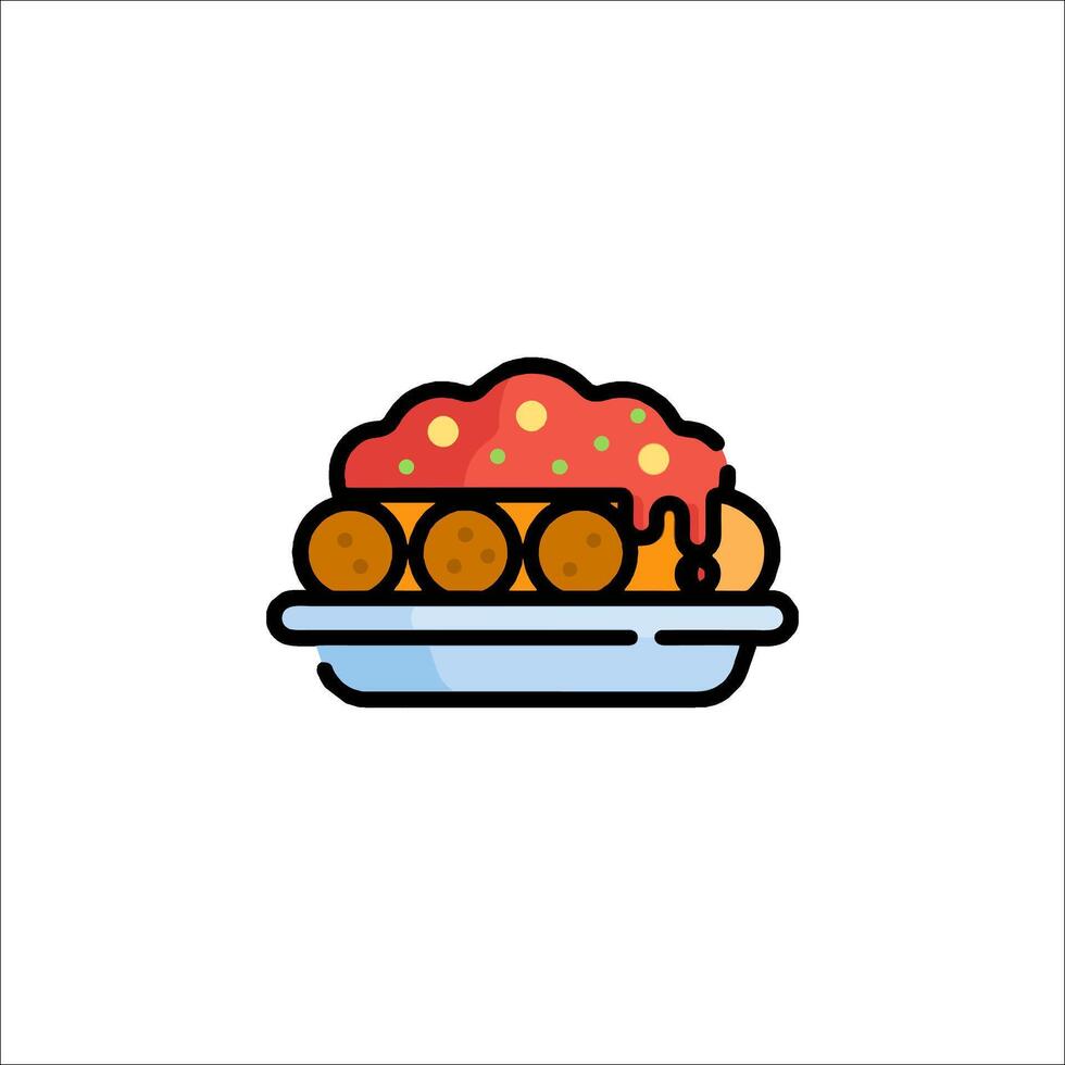A plate with a hot dog on it vector